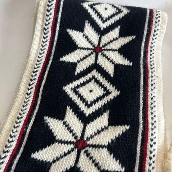 Ralph Lauren Girls 2-6X Winter Set Scarf Gloves And Hat Black Cream Snowflakes - Picture 2 of 10